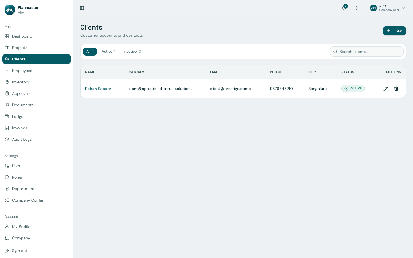 Clients List